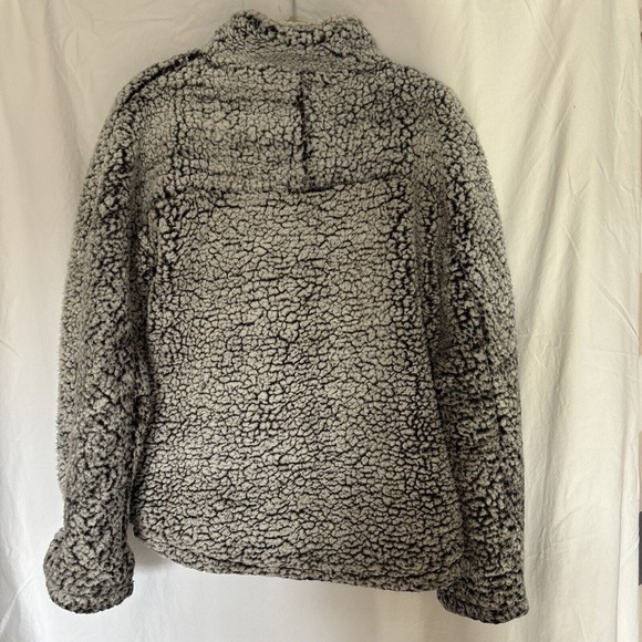 Altar’d State Wubby Teddy Sherpa Quarter Zip Pullover Jacket Gray Small EUC - Picture 5 of 5